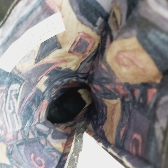 Vintage retro black laced lace up heeled leather boots - Picture 9 of 14